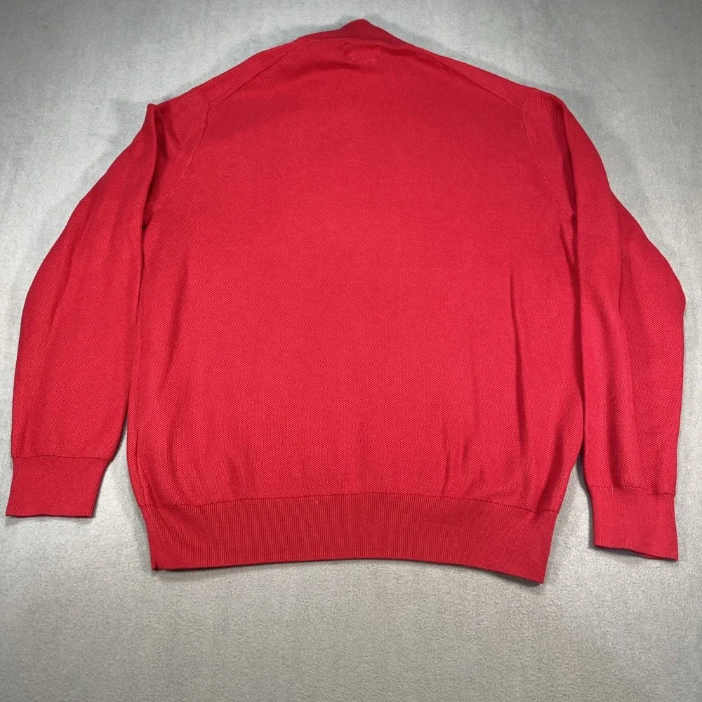Polo Ralph Lauren Men's XXL/TTG 1/4 Zip Knit Sweater Classic Red Mock Neck NWT